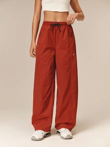 OutZeal Women Sports Pants Gym Workout Lightweight Elastic Waist Straight Leg Pants - Red - View 6