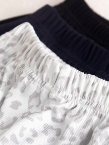 SHEIN 少女豹紋寬鬆長褲，秋季新款服飾，豹紋灰色 - 彩色 - 查看 5