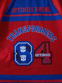 Transformers X SHEIN Young Boy Letter Cartoon Print Casual Daily Short Sleeve T-Shirt - Multicolor - View 7