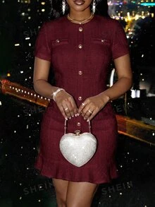 Slaydiva New Early Spring, Spring And Summer Music Festival, Valentine's Day, Easter, Wedding Season, - Burgundy - View 3