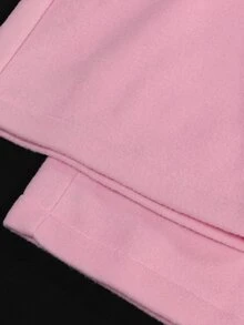 SuriyaCove Flame Star Print Pocket Loose Floor-Length Sweatpants - Pink - View 5