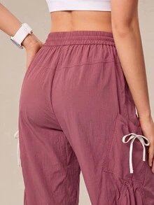 OutZeal Women Sports Pants Gym Workout Water-Resistant Lightweight Drawstring Waist Hiking Pants - Pink - View 10