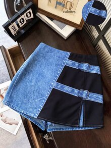 Franclia Women's Summer Casual Color Block Patchwork Skirt - Multicolor - View 1