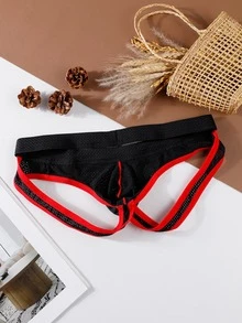 DrisQ DrisQ 1pc Men's Contrast Color Thong - Black - View 2