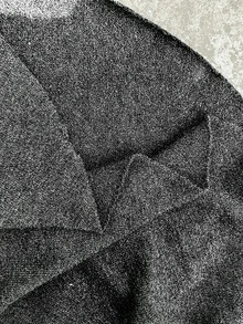 Vionelle Women's Front Tie Knitted Shawl Wrap Cape Cardigan, Solid Color Soft Knit Shoulder Drape, Plus Size - Dark Grey - View 7