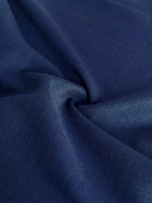 Maweii Celana Kulot Biru Ukuran Besar Elegan Warna Polos dengan Ikatan Samping di Depan dan Model Drape untuk Musim Gugur - Biru - View 6