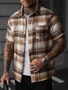 SLATEMANN Men's Plaid Casual Versatile Daily Commute Shirt - Multicolor - View 6