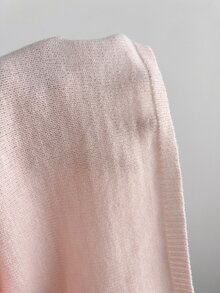 Elamini Women's Autumn/Winter Solid Color Y2K Off-Shoulder Lapel Knit Sweater Dress - Apricot - View 5