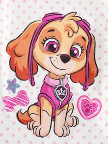 SHEIN | PAW Patrol 女童卡通印花長袖上衣與長褲休閒日常居家睡衣套裝 - 粉色 - 查看 4
