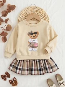 SHEIN 女嬰休閒可愛拼色波點細肩帶洋裝 - 彩色 - 查看 2
