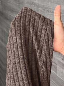 Slaydiva 大尺碼女款純色休閒日常喇叭褲 - 咖啡棕 - 查看 6