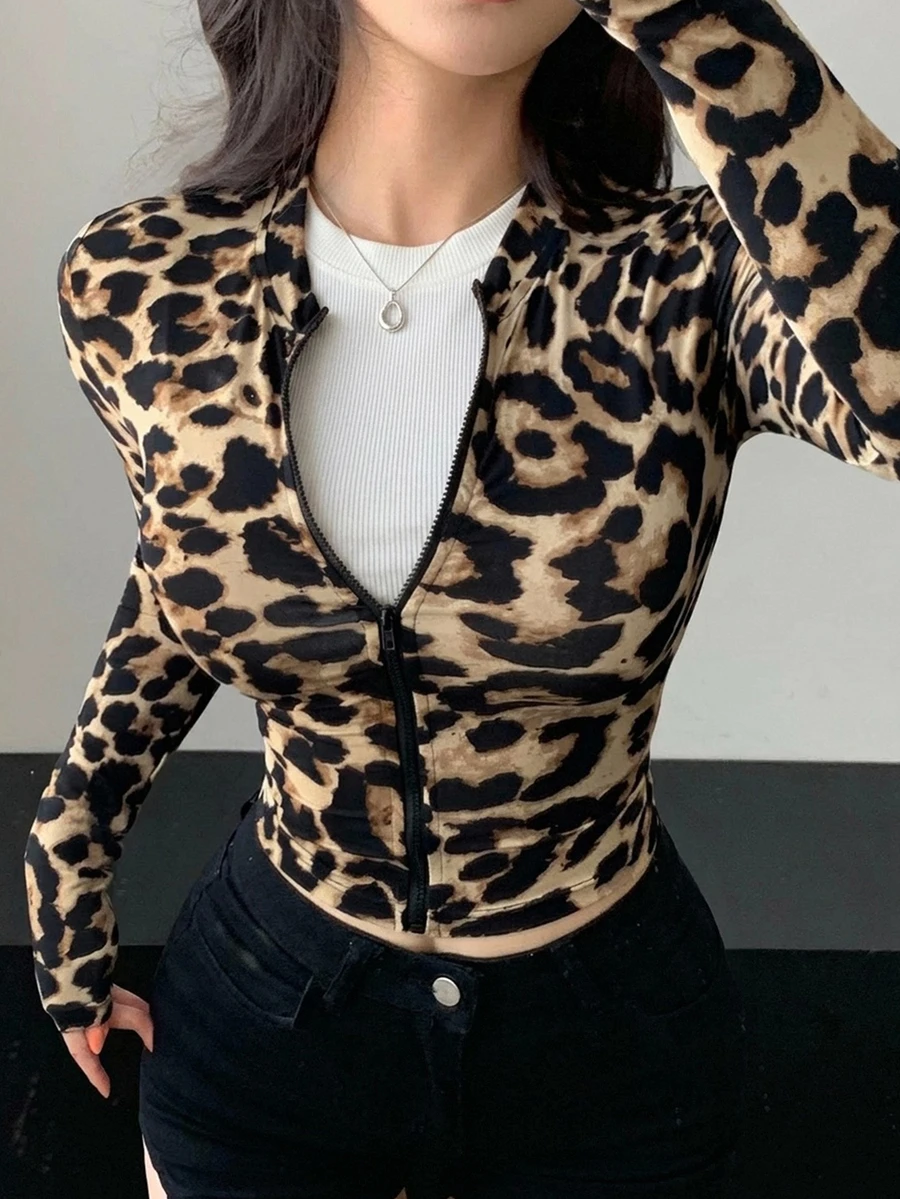 DAZY Teen Girl Fall Clothes Teen Girls Slim Fit Jacket Basic Top Casual Autumn - Brown - View 1