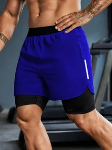 Gym Rark Men's Colorblock Casual Daily Travel Sports Shorts - Blue - View 2