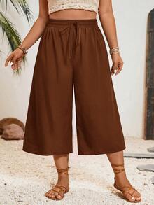 Freevana Pantalones Extra Grande - Marrón - Ver 6