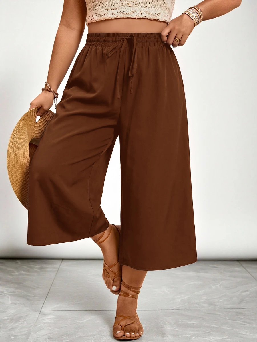 Freevana Pantalones Extra Grande - Marrón - Ver 1