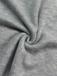 SHEIN Raffinéa Women's Asymmetrical Shoulder Slouchy Long Sleeve Sweater Set, Casual Knitted Autumn/Winter 2 Pieces Set, Light Gray Loose Fashionable Versatile Ribbed Skirt And Sweater 2 Pieces Set - Grey - View 4