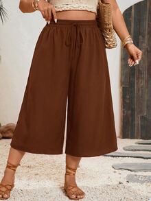 Freevana Pantalones Extra Grande - Marrón - Ver 5