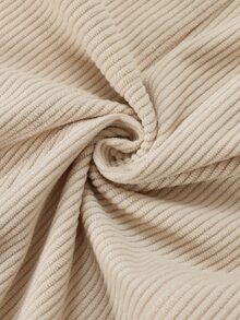 Holdful Holdful Women's Corduroy Button Design Wide Leg Overalls - Beige - View 7