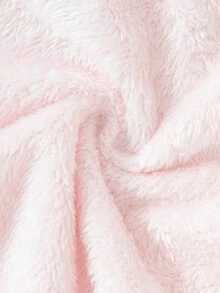 SHEIN Sparklyn 女童 2 件組保暖抓絨連帽衛衣 秋冬休閒仙女風嬰幼兒上衣 黑色粉色 萬聖節聖誕節 7 歲生日海灘穿搭 - 彩色 - 查看 7