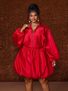 Maweii New Loose Long Sleeve Skirt 2 Pieces Set Fall - Red - View 5