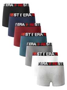 Rest Era Men's Letter Waistband Boxer Briefs 7-Pack - Multicolor - View 3