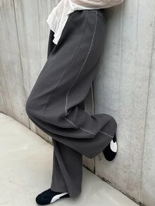 FRIFUL Women's Casual Versatile Long Pants, Autumn/Winter - Grey - View 7