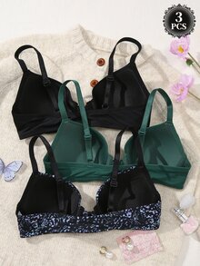 Bare Chapter Women's Underwire Bra 3pcs Set - Multicolor - View 2