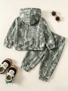 SHEIN 兒童嬰兒連帽休閒舒適套裝 秋季 - 彩色 - 查看 4
