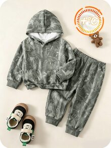 SHEIN 兒童嬰兒連帽休閒舒適套裝 秋季 - 彩色 - 查看 1