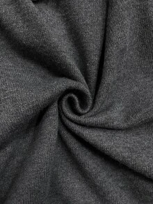 Nubod Plus Size Women's Asymmetrical Collar Button Pullover Knit Sweater - Dark Grey - View 7