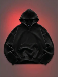 ROMWE MEN Batman X ROMWE Men's Letter & Character Graphic Hoodie, Streetwear, Fashion, - Black - View 2