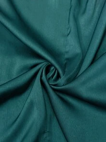 Cravure Green Plus Size Shirt With Lace Trim Design - Dark Green - View 7