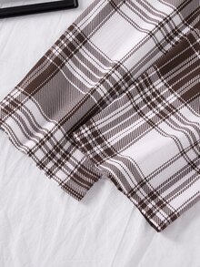 Teen Boy Knight Print Long Sleeve Top And Plaid Long Pants Loungewear - Multicolor - View 7