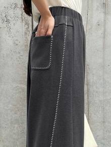 FRIFUL Women's Casual Versatile Long Pants, Autumn/Winter - Grey - View 8