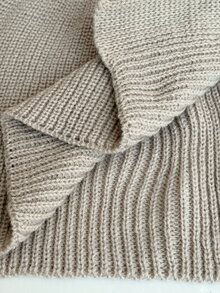 Elenzga Plus Size Women's Long Sleeve Metal Single-Breasted Minimalist Premium Knit Cardigan - Beige - View 7