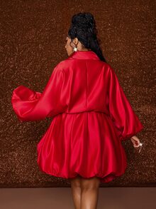 Maweii New Loose Long Sleeve Skirt 2 Pieces Set Fall - Red - View 3