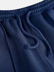 SHEIN 兒童青少年女孩秋季兩件套長袖連帽衫＋寬腿運動長褲休閒套裝，適合日常穿著、街頭穿搭，休閒舒適 - 彩色 - 查看 4