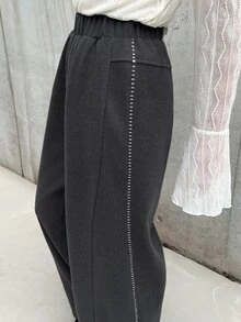 FRIFUL Women's Casual Versatile Long Pants, Autumn/Winter - Grey - View 4