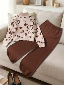 1pc Girls Sweater Set, Simple Casual Style, Solid Color No Pattern ...