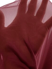 Maija 大尺碼女款修身長洋裝，極簡設計，舒適柔軟針織面料，立領，商務休閒通勤日常穿搭，秋冬服飾，日韓風，設計感，適合 5-15°C - 酒紅色 - 查看 10