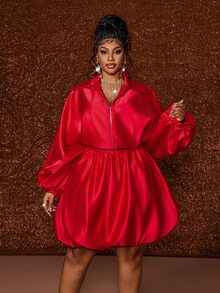 Maweii New Loose Long Sleeve Skirt 2 Pieces Set Fall - Red - View 4