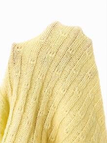 Lumivelle Ruffle Trim Knit Cardigan With Flared Sleeves For Autumn/Winter - Yellow - View 8