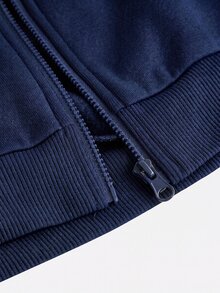 SHEIN 兒童青少年女孩秋季兩件套長袖連帽衫＋寬腿運動長褲休閒套裝，適合日常穿著、街頭穿搭，休閒舒適 - 彩色 - 查看 5