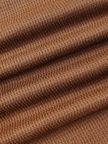 Velvienne Plus Size Women's Knitted Casual Fall Hoodie - Brown - View 7
