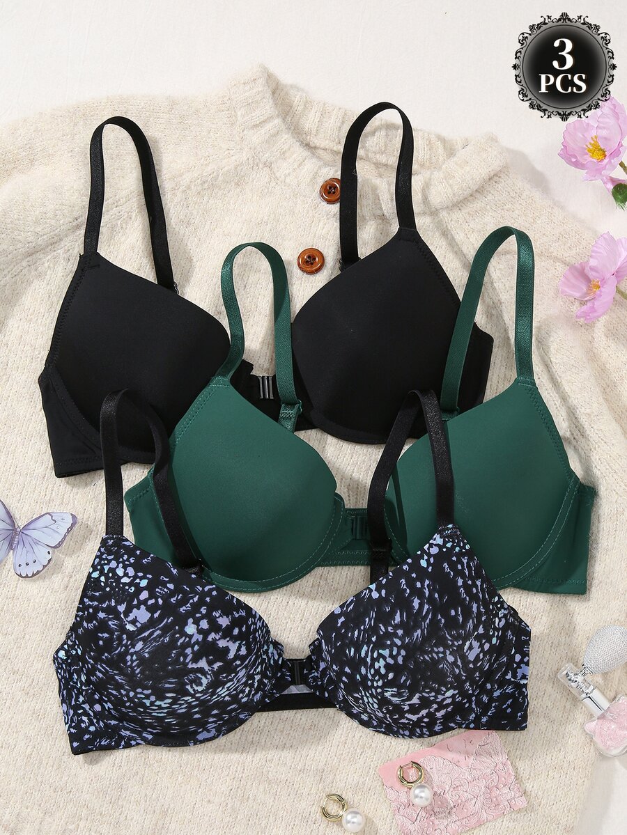 Bare Chapter Women's Underwire Bra 3pcs Set - Multicolor - View 1