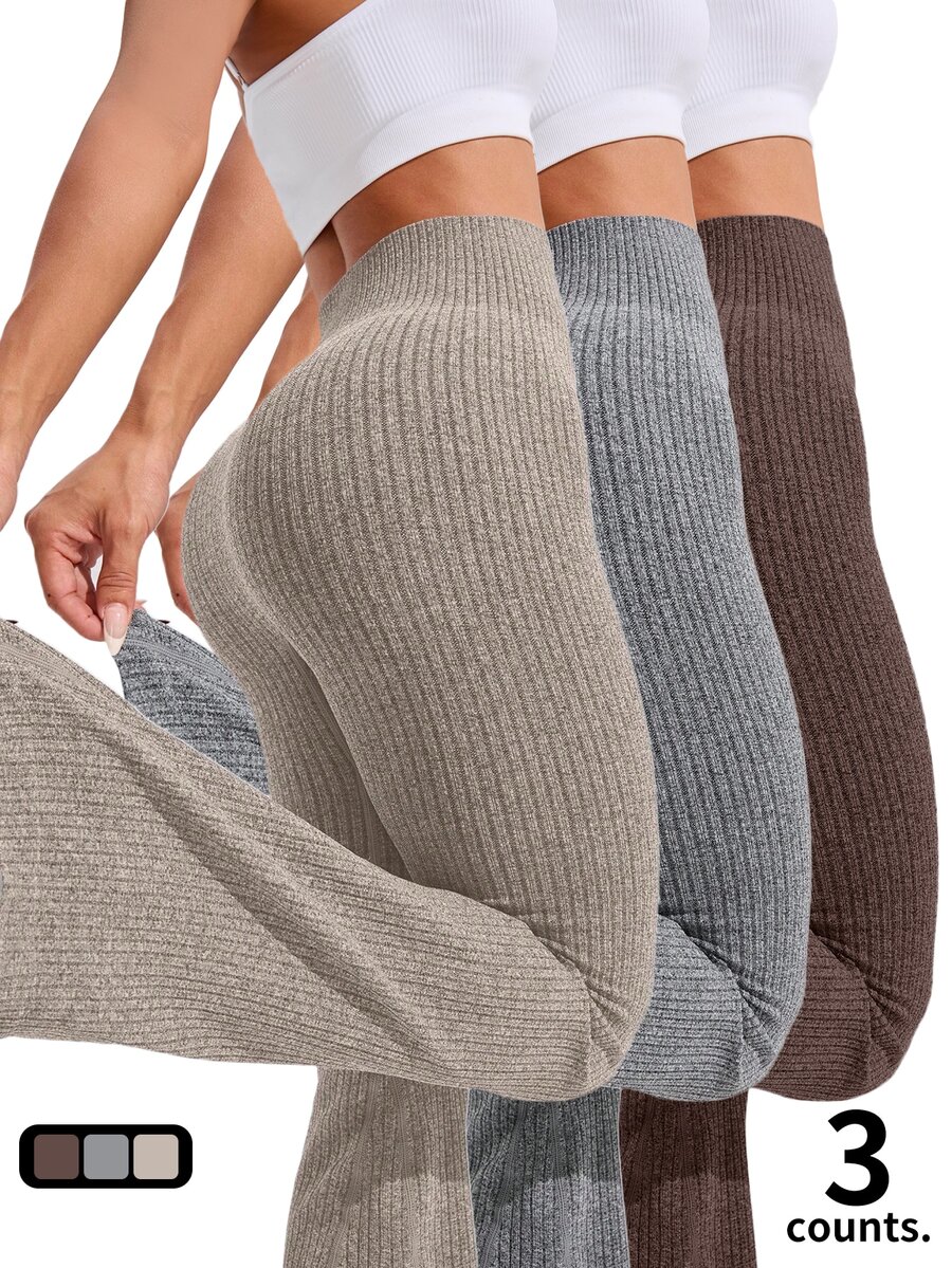 Velisys Velisys Seamless Yoga Leggings (3 Pieces Set) - Multicolor - View 1