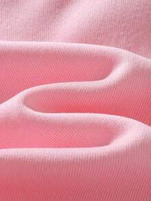 THE HAPPY LOOK Kids Young Girl Letter Lobster Print Crew Neck Long Sleeve Casual Autumn Winter Sweatshirt - Pink - View 6