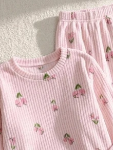 Tween Girl Casual Daily Versatile Comfortable Loungewear - Multicolor - View 3