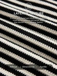 SHEIN LUNE 2件組女款彈性腰條紋休閒百搭中長裙 - 彩色 - 查看 4