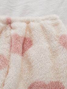 Set Pakaian Santai Atasan Lengan Panjang dan Celana Motif Hati untuk Anak Perempuan Remaja - Baby Pink - View 6